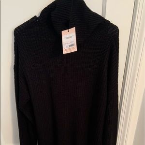 Knit turtleneck dress